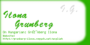 ilona grunberg business card